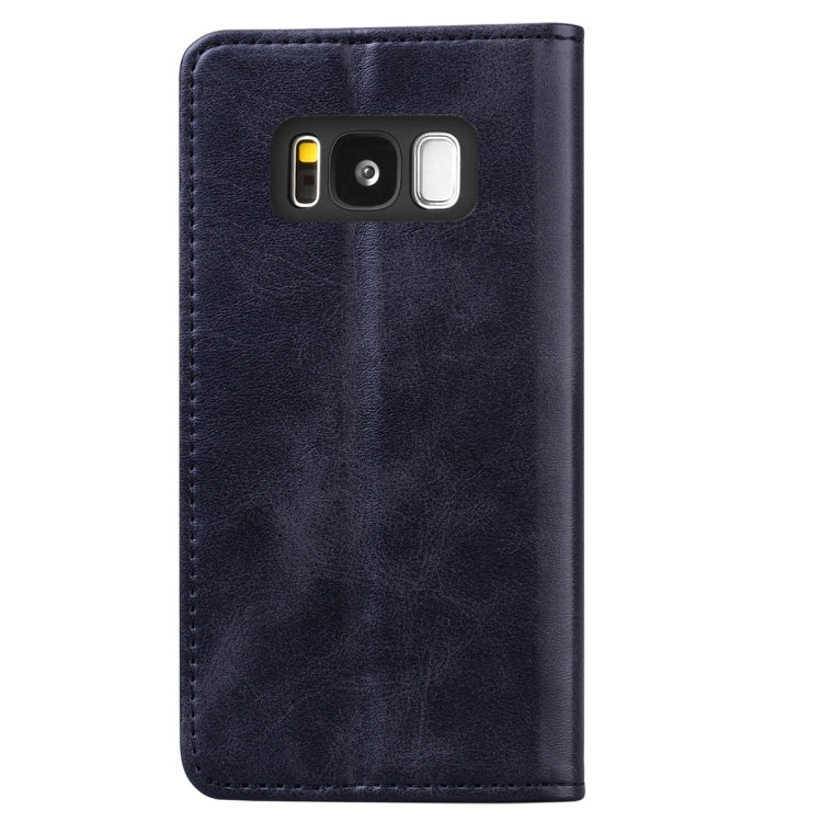 For Samsung Galaxy S8+ Business Stitching Horizontal Flip Leather Case with Double Folding & Bracket & Card Slots & Photo Frame & Wallet