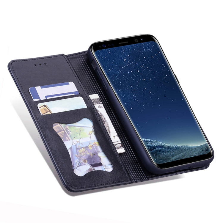For Samsung Galaxy S8+ Business Stitching Horizontal Flip Leather Case with Double Folding & Bracket & Card Slots & Photo Frame & Wallet