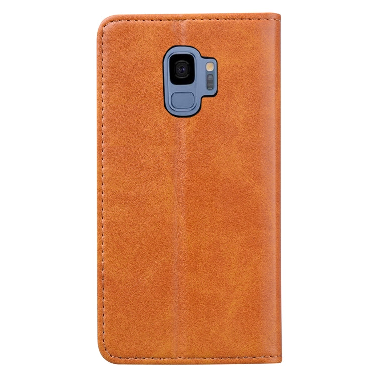 For Samsung Galaxy S9 Business Stitching Horizontal Flip Leather Case with Double Folding & Bracket & Card Slots & Photo Frame & Wallet