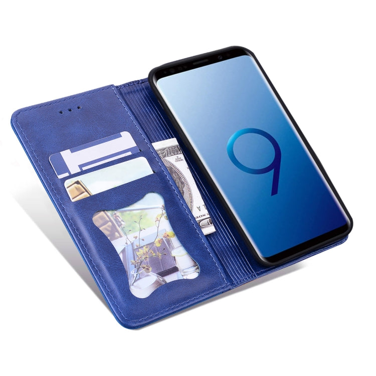 For Samsung Galaxy S9 Business Stitching Horizontal Flip Leather Case with Double Folding & Bracket & Card Slots & Photo Frame & Wallet