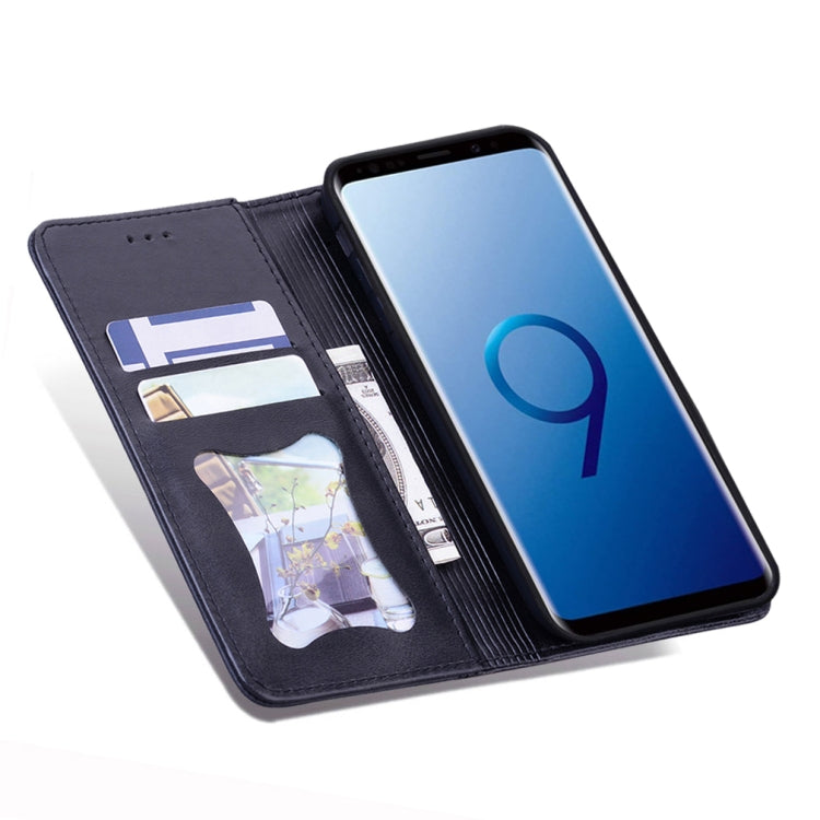 For Samsung Galaxy S9 Business Stitching Horizontal Flip Leather Case with Double Folding & Bracket & Card Slots & Photo Frame & Wallet