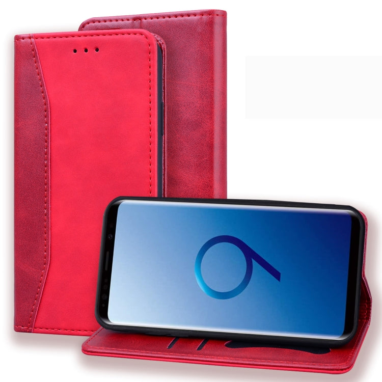 For Samsung Galaxy S9 Business Stitching Horizontal Flip Leather Case with Double Folding & Bracket & Card Slots & Photo Frame & Wallet