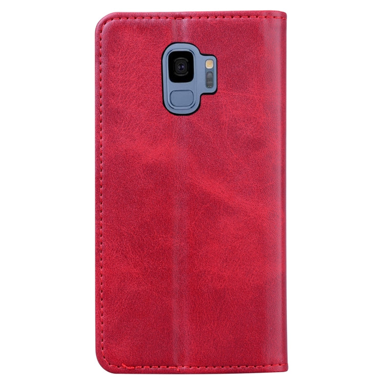 For Samsung Galaxy S9 Business Stitching Horizontal Flip Leather Case with Double Folding & Bracket & Card Slots & Photo Frame & Wallet