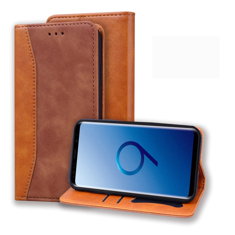 For Samsung Galaxy S9+ Business Stitching Horizontal Flip Leather Case with Double Folding & Bracket & Card Slots & Photo Frame & Wallet