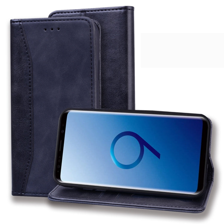 For Samsung Galaxy S9+ Business Stitching Horizontal Flip Leather Case with Double Folding & Bracket & Card Slots & Photo Frame & Wallet