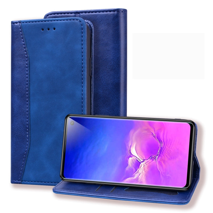 For Samsung Galaxy S10E Business Stitching Horizontal Flip Leather Case with Double Folding & Bracket & Card Slots & Photo Frame & Wallet