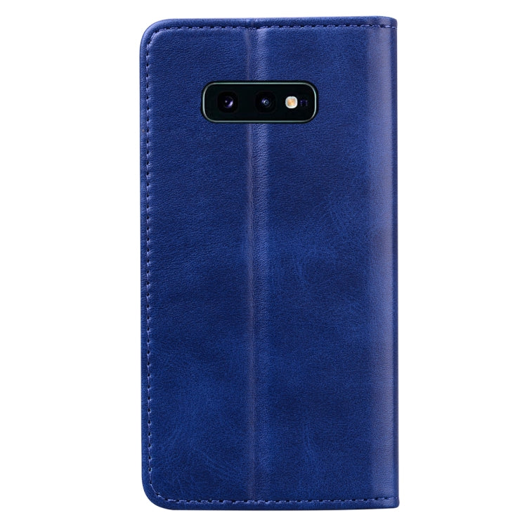 For Samsung Galaxy S10E Business Stitching Horizontal Flip Leather Case with Double Folding & Bracket & Card Slots & Photo Frame & Wallet