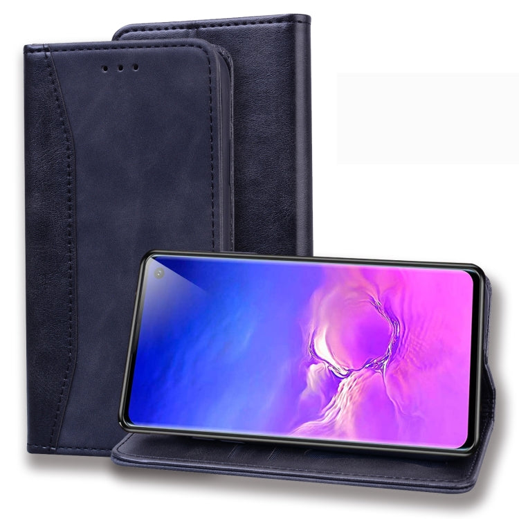 For Samsung Galaxy S10E Business Stitching Horizontal Flip Leather Case with Double Folding & Bracket & Card Slots & Photo Frame & Wallet