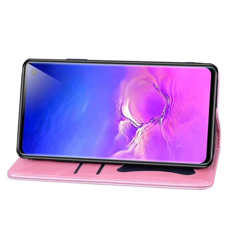 For Samsung Galaxy S10E Business Stitching Horizontal Flip Leather Case with Double Folding & Bracket & Card Slots & Photo Frame & Wallet