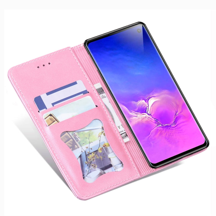 For Samsung Galaxy S10E Business Stitching Horizontal Flip Leather Case with Double Folding & Bracket & Card Slots & Photo Frame & Wallet