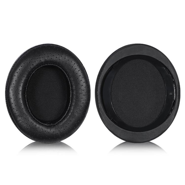 2pcs Lambskin Punching Splicing Earphone Replacement Earpads Pads For Philips SHP9500 - Black