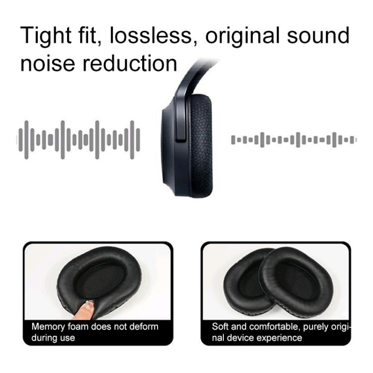 2pcs Push Snap-on Replacement Earpads For Razer BlackShark V2 Pro 2023, Material:Football Net Fabric - Black