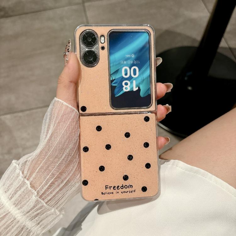 For OPPO Find N2 Flip Glitter Powder Dots Pattern Phone Case
