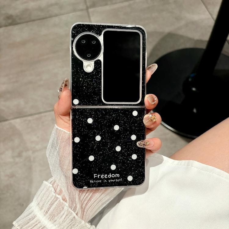 For OPPO Find N3 Flip Glitter Powder Dots Pattern Phone Case