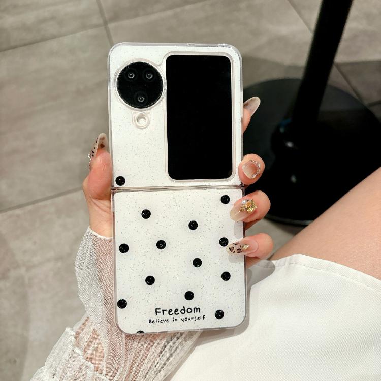 For OPPO Find N3 Flip Glitter Powder Dots Pattern Phone Case