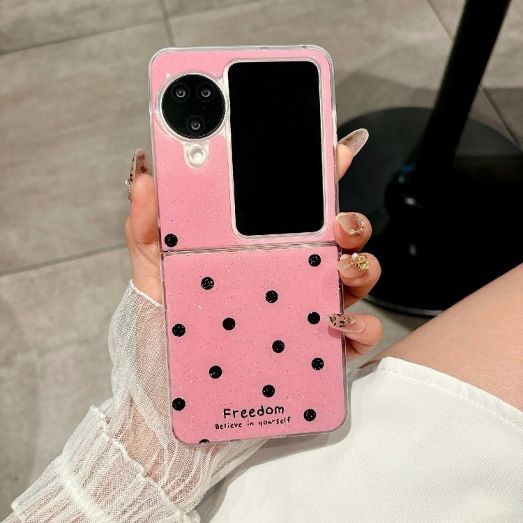 For OPPO Find N3 Flip Glitter Powder Dots Pattern Phone Case