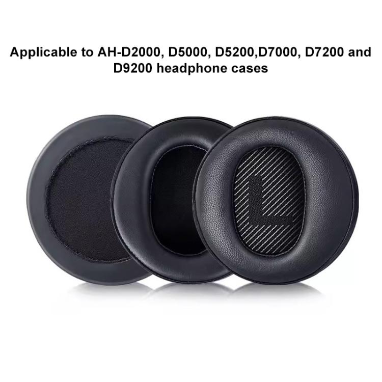 2pcs Insert Replacement Earpads For DENON AH-D2000 / D5000 / D5200 / D7000, Material:Lambskin - Black