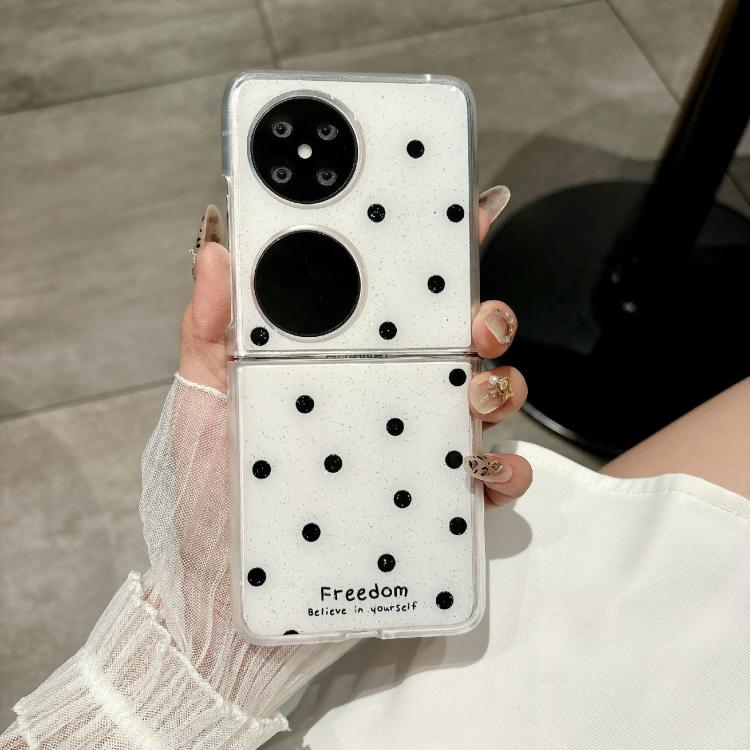 For Huawei P50 Pocket Glitter Powder Dots Pattern Phone Case