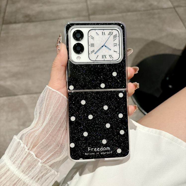 For Huawei Nova Flip Glitter Powder Dots Pattern Phone Case