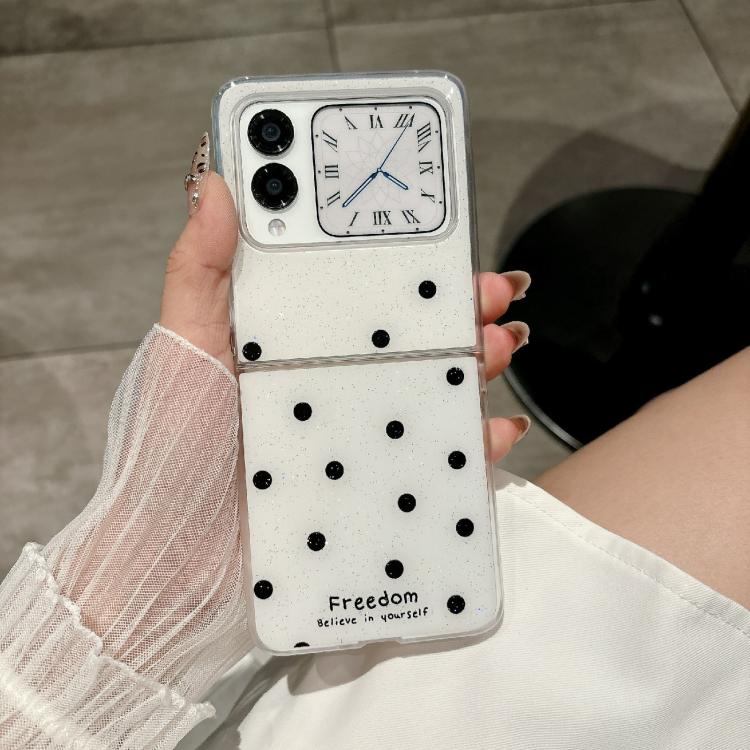 For Huawei Nova Flip Glitter Powder Dots Pattern Phone Case
