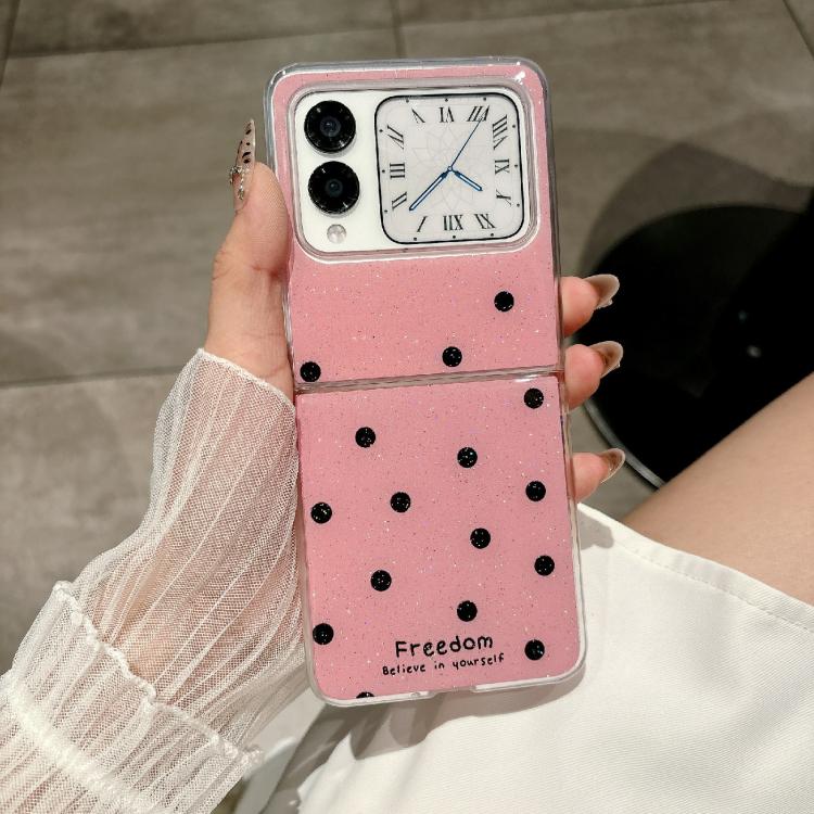 For Huawei Nova Flip Glitter Powder Dots Pattern Phone Case