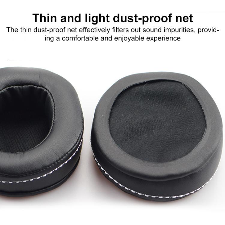 For DENON AH-D600 / D7100 1 Pair Insert Lambskin Replacement Earpads - Black