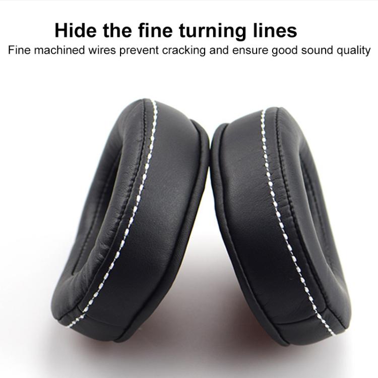 For DENON AH-D600 / D7100 1 Pair Insert Lambskin Replacement Earpads - Black
