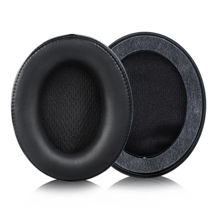 2pcs Push-on Replacement Earpads For DENON AH D1100 / AH-NC800, Material:Protein Leather - Black