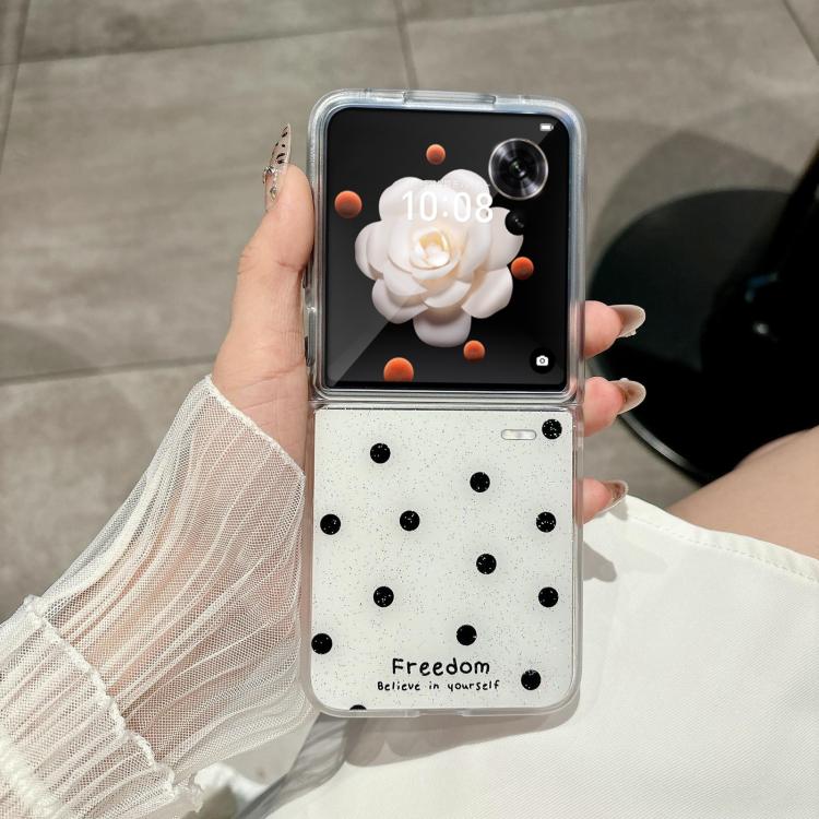 For Honor Magic V Flip Glitter Powder Dots Pattern Phone Case