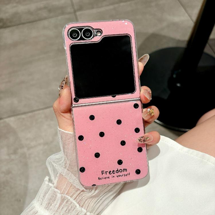 For Samsung Galaxy Z Flip6/7 FE Glitter Powder Dots Pattern Phone Case