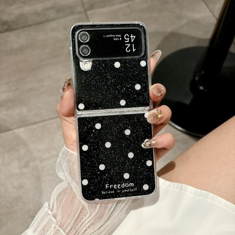 For Samsung Galaxy Z Flip3 5G Glitter Powder Dots Pattern Phone Case