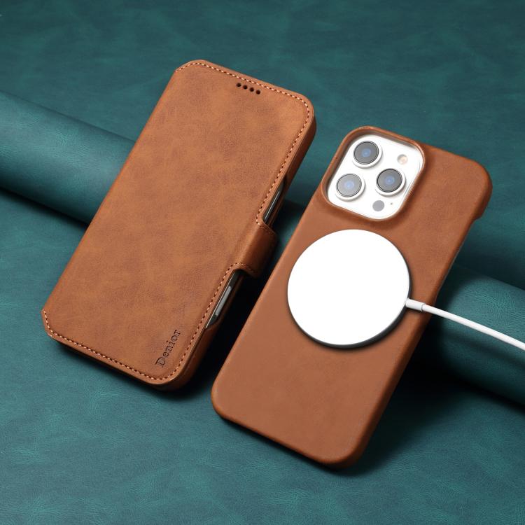For iPhone 13 Pro Max Denior B07 MagSafe Detachable Leather Phone Case