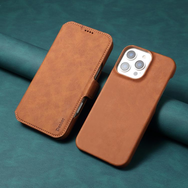 For iPhone 16 Pro Denior B07 MagSafe Detachable Leather Phone Case