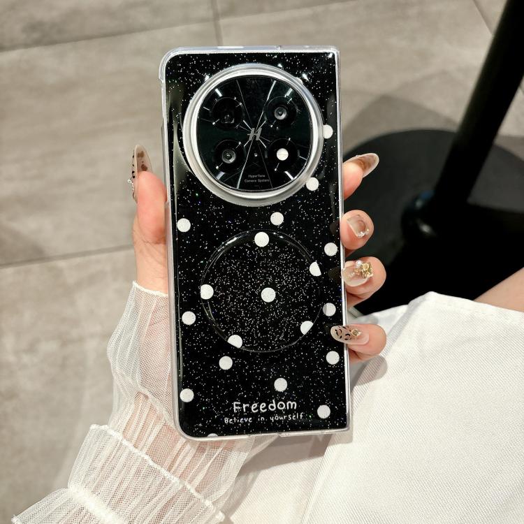 For OPPO Find N5 Glitter Powder Dots Pattern Phone Case with Holder
