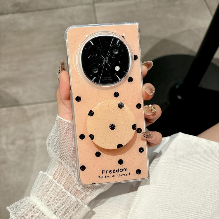 For OPPO Find N5 Glitter Powder Dots Pattern Phone Case with Holder