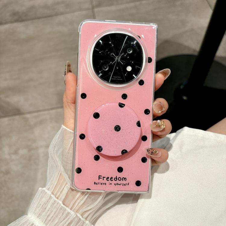 For OPPO Find N5 Glitter Powder Dots Pattern Phone Case with Holder