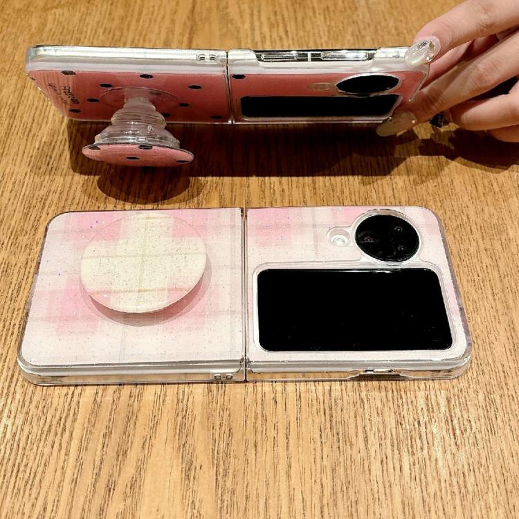For OPPO Find N3 Flip Glitter Powder Dots Pattern Phone Case with Holder