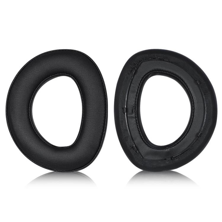 2pcs Snap-on Replacement Earpads For Sennheiser HD700, Material:Protein Leather Stitching - Black