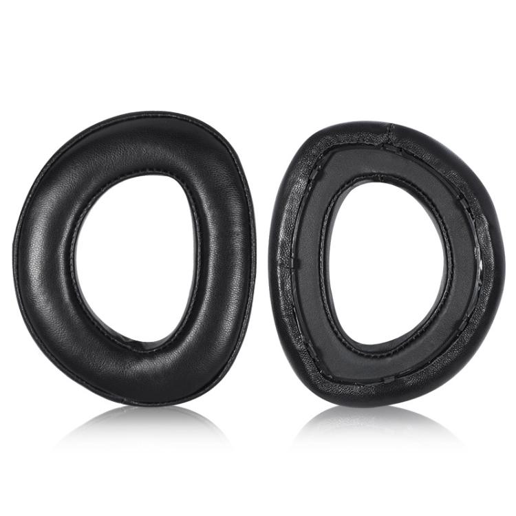 2pcs Snap-on Replacement Earpads For Sennheiser HD700, Material:Lambskin Stitching - Black