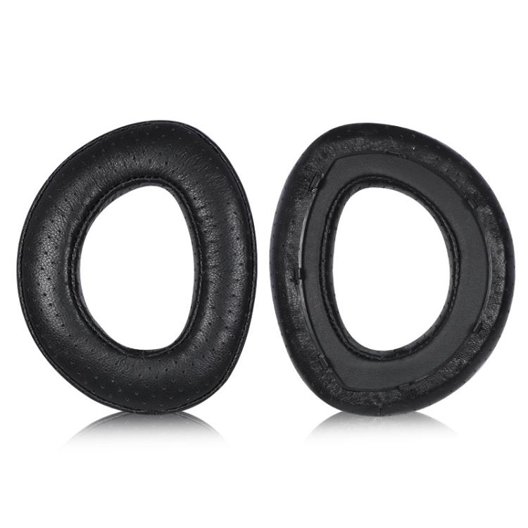 2pcs Snap-on Replacement Earpads For Sennheiser HD700, Material:Lambskin Perforated Stitching - Black
