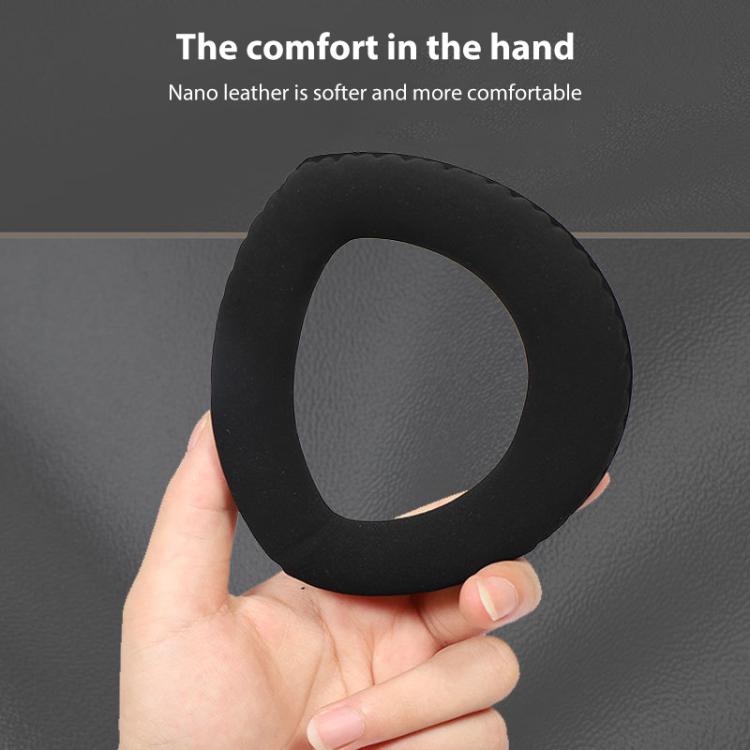 2pcs Snap-on Replacement Earpads For Sennheiser HD700, Material:Lambskin Stitching - Black