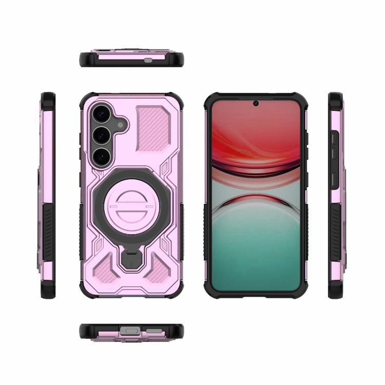 For Samsung Galaxy S25 5G J-20 Solid Color MagSafe Magnetic TPU+PC Phone Case