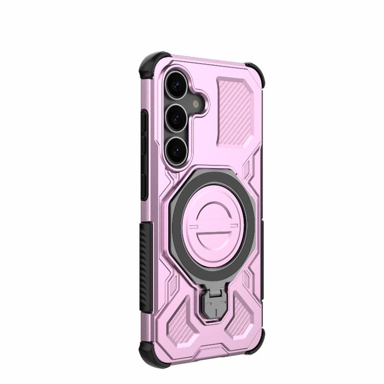 For Samsung Galaxy S25 5G J-20 Solid Color MagSafe Magnetic TPU+PC Phone Case