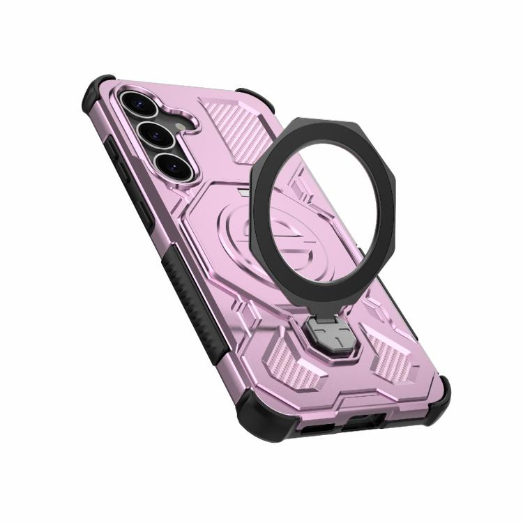 For Samsung Galaxy S25 5G J-20 Solid Color MagSafe Magnetic TPU+PC Phone Case