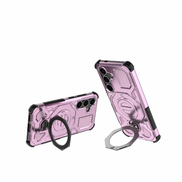 For Samsung Galaxy S25 5G J-20 Solid Color MagSafe Magnetic TPU+PC Phone Case
