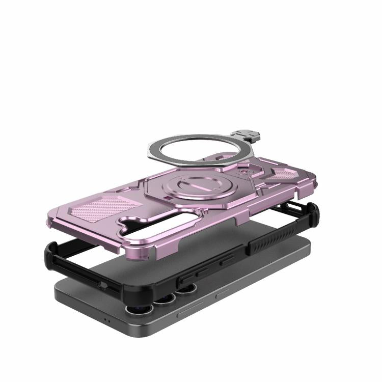 For Samsung Galaxy S25 5G J-20 Solid Color MagSafe Magnetic TPU+PC Phone Case