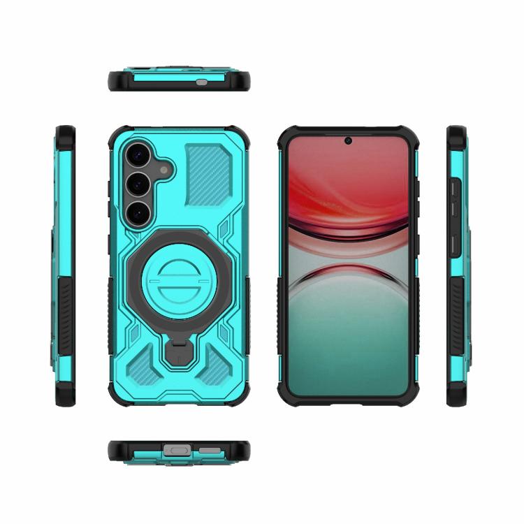 For Samsung Galaxy S25 5G J-20 Solid Color MagSafe Magnetic TPU+PC Phone Case