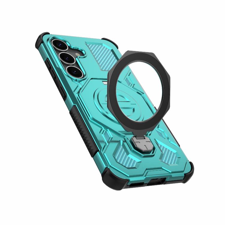 For Samsung Galaxy S25 5G J-20 Solid Color MagSafe Magnetic TPU+PC Phone Case