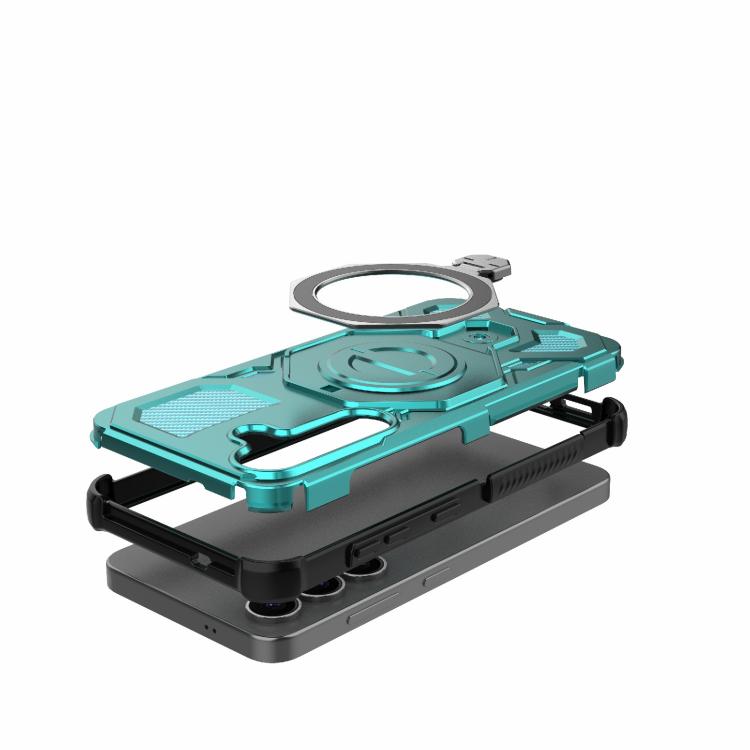 For Samsung Galaxy S25 5G J-20 Solid Color MagSafe Magnetic TPU+PC Phone Case