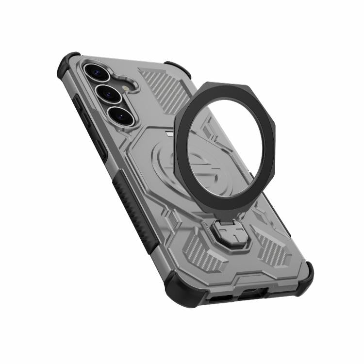 For Samsung Galaxy S25 5G J-20 Solid Color MagSafe Magnetic TPU+PC Phone Case